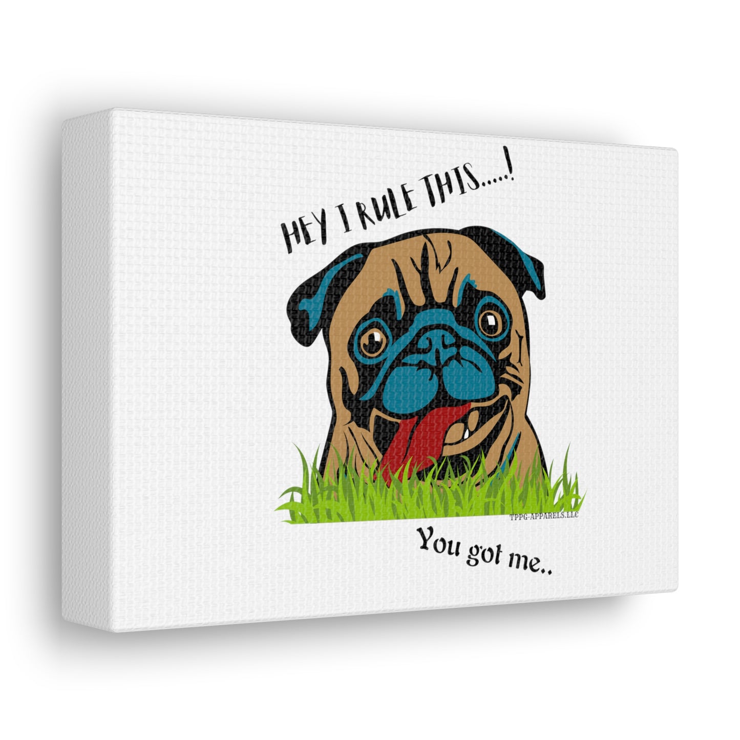 From our "TPPG Brand Pet Collection" ('HEY, I Rule This..")- Canvas Gallery Wraps - on White