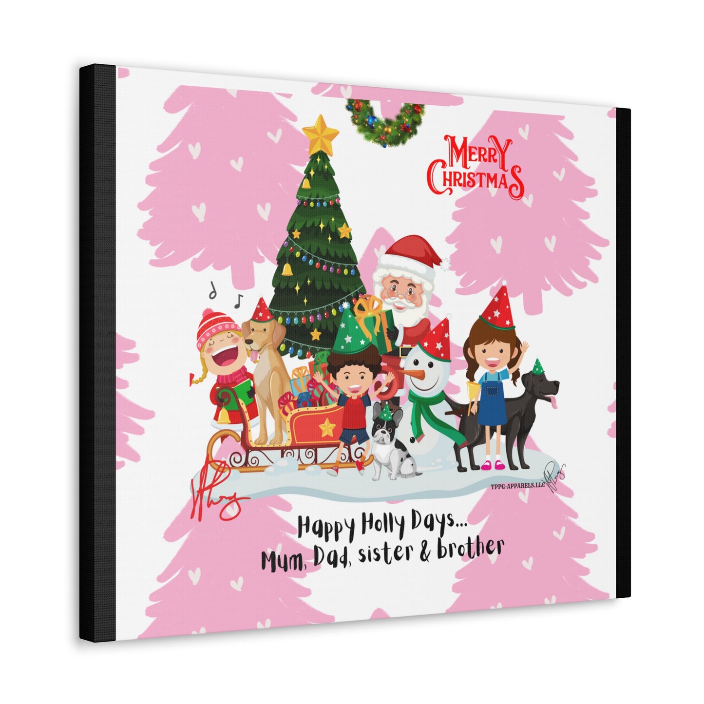 Holidays Time-"TPPG Brand Christmas Collection" - Canvas Gallery Wraps "- in Bold  familiar colors