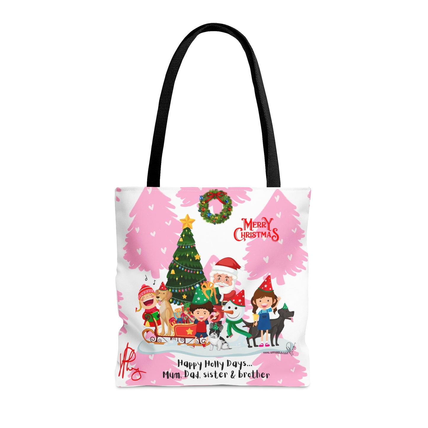 Stylish "Christmas/Holiday" Tote from the "TPPG-Apparels" Brand Tote in 3ct. different sizes. Always handy for any carrying all things necessary for any casual occasion.