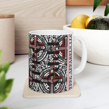 Mystical "TPPG" Cross Ceramic Mug/Cup -11oz & 15oz