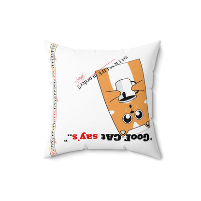 Square Polyester "GooF CAt" Pillow