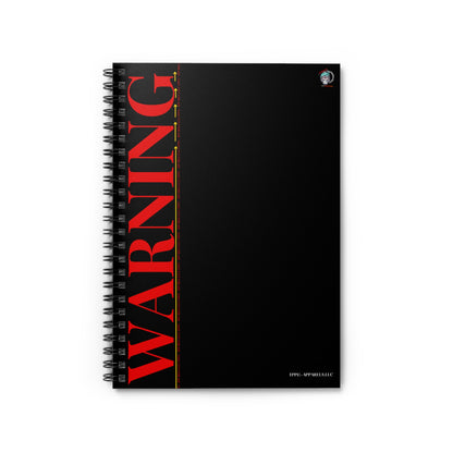 Spiral-Ruled Line Custom "Warning" Notebook