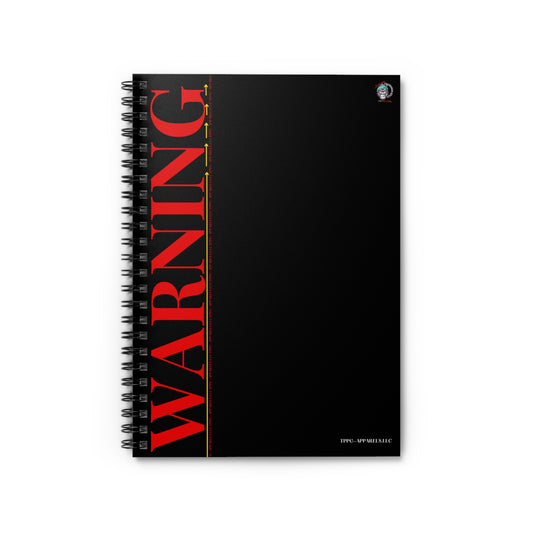 Spiral-Ruled Line Custom "Warning" Notebook