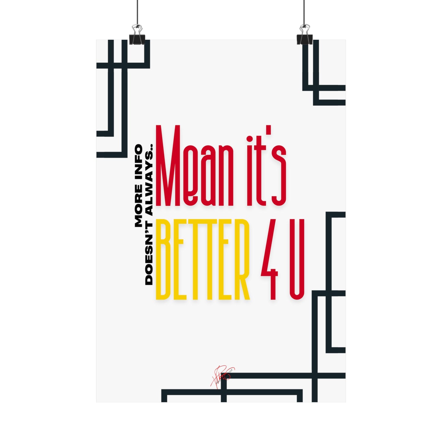 Vertical Poster "It’s Better 4U" (Matte)