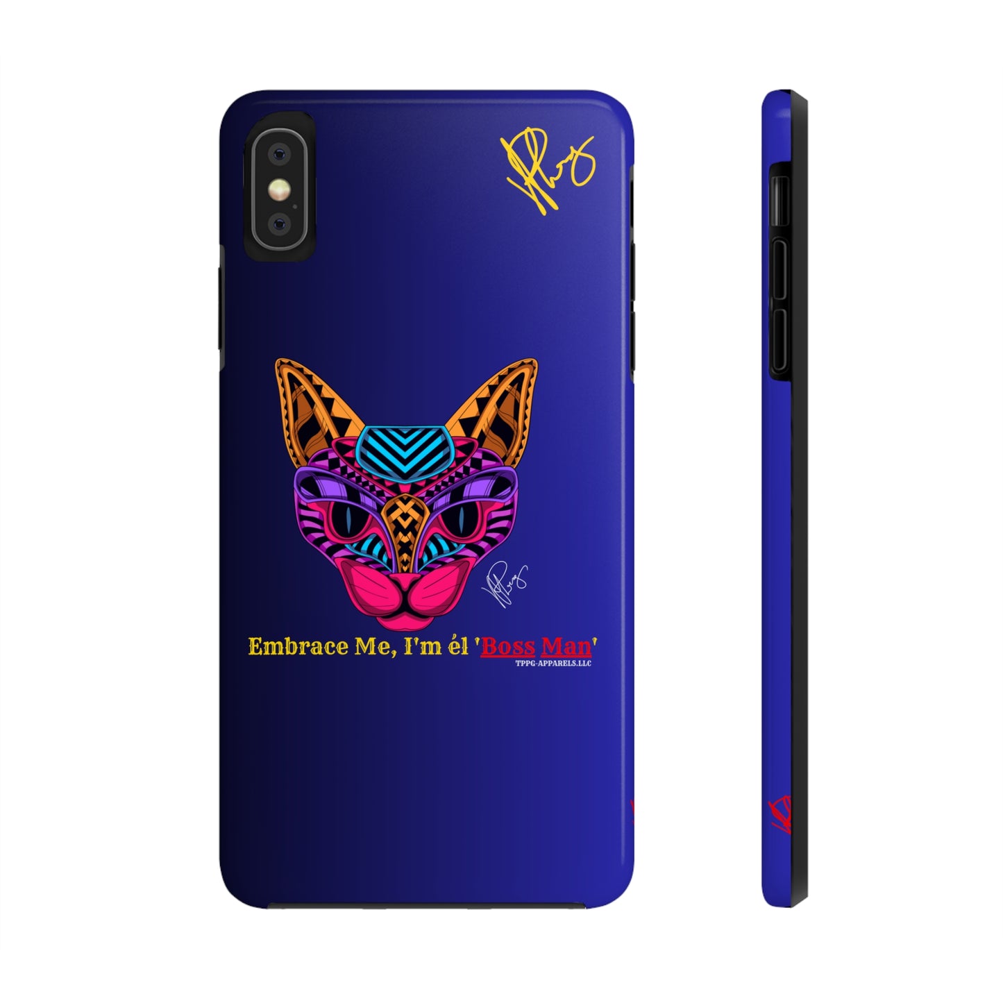 Cat Designs Phone Cases - iPhone/Samsung Galaxy & Google Pixel (Purple/Blue-Multi-Colored)