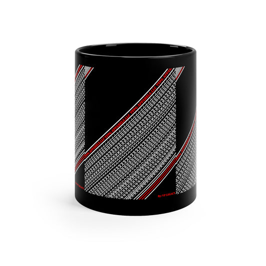 Sleek Style"TPPG Logo Brand" Designer Style from the "TPPG-Apparels Brand" - 11oz Black Glossy Style Mug