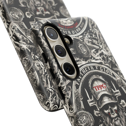 "Father God" iPhone/Google Pixel & Samsung Tough Phone Case (Black/Red & Grey)