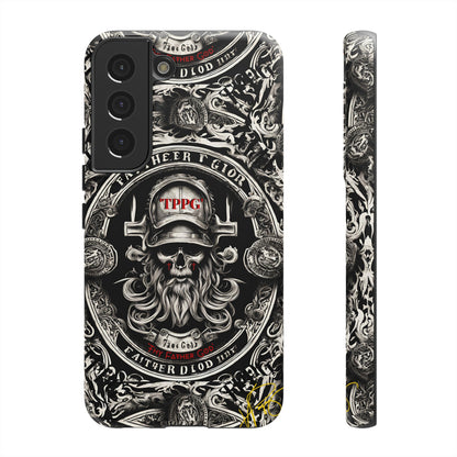 "Father God" iPhone/Google Pixel & Samsung Tough Phone Case (Black/Red & Grey)