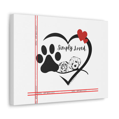 From our "TPPG Brand Pet Collection" - Canvas Gallery Wraps " Simply Loved"- in White