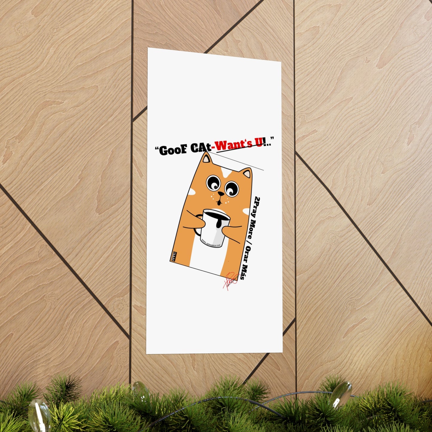 Vertical "GooF CAt" Matte Posters