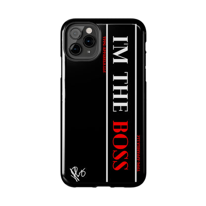 Our Design ("I'm the BOSS") Verision from the 'TPPG Collection' Line carries several sizes of the "iPhone Series" Tough Phone Cases