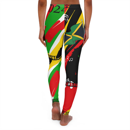 Women's (Jamaican/Rastafarian) Spandex Style Leggings By:"TPPG-Apparels"Brand