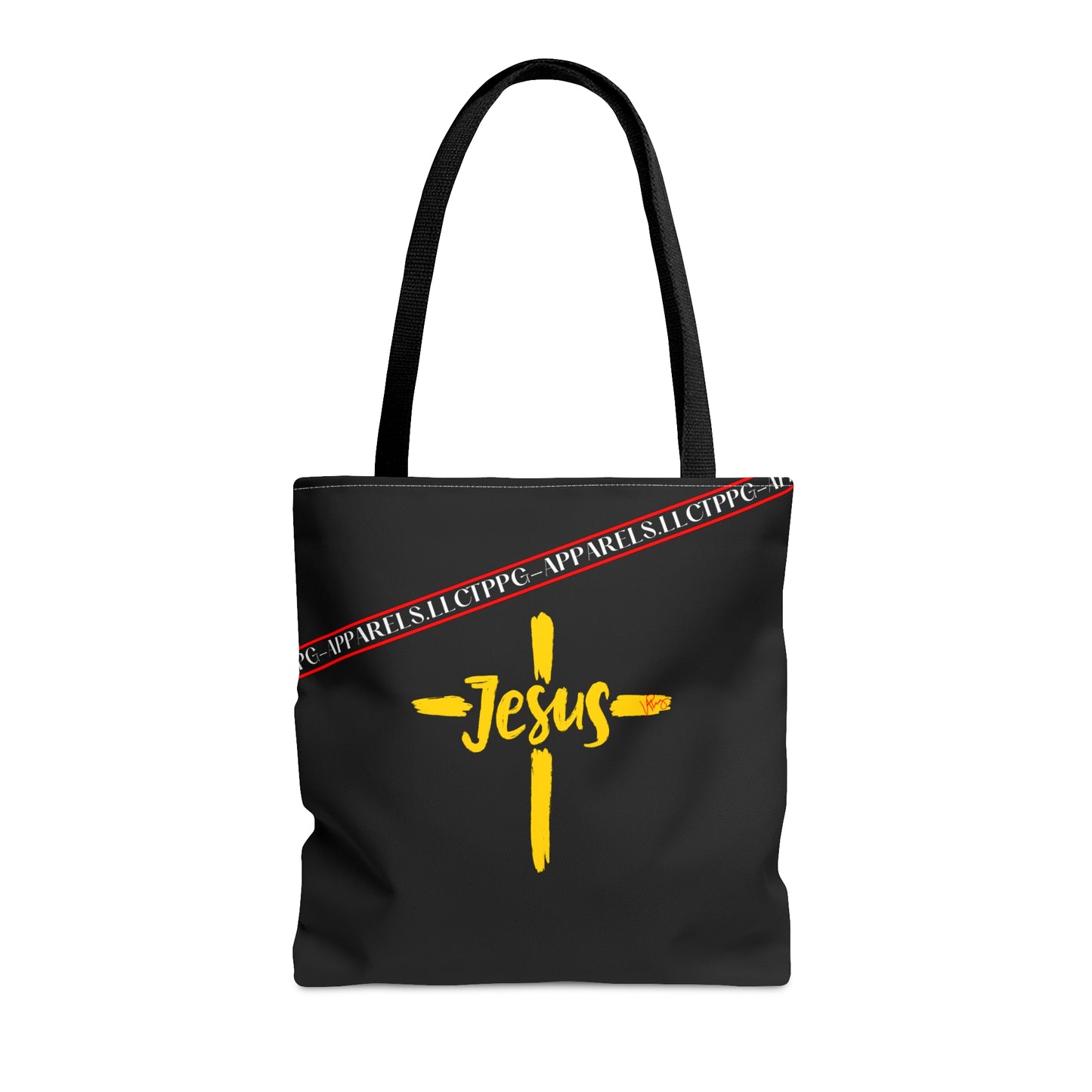 Black "Faith/Jesus" Shoulder Tote Bag