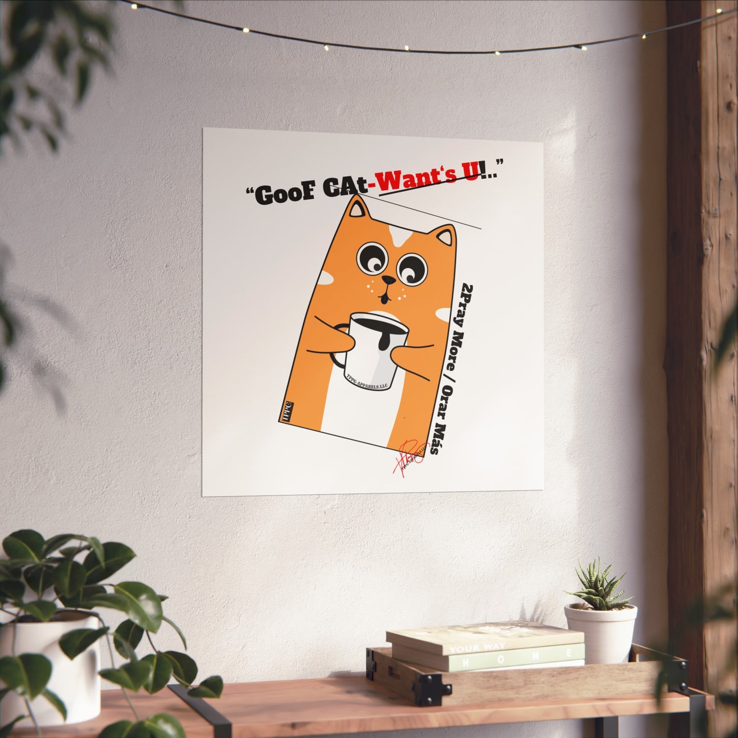 Vertical "GooF CAt" Matte Posters