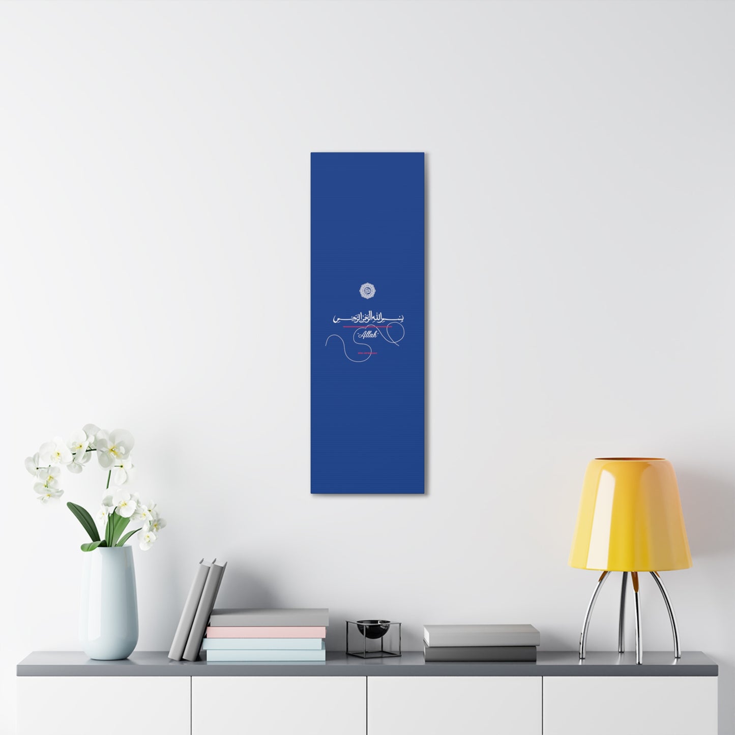 From our "TPPG Brand Arabic Faith Collection" - "Allah.." Canvas Gallery Wraps in Blue/White