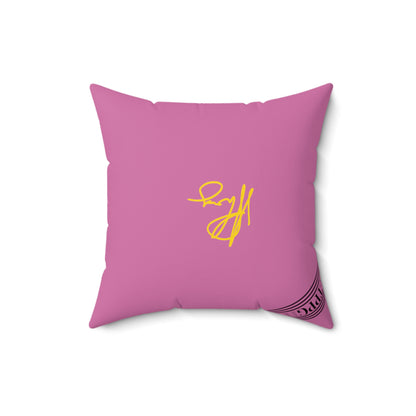 (Children) Spun Polyester "1-side" Square Pillow (4 sizes-Lt. Pink Bgd) - By: "TPPG KIds Collection"