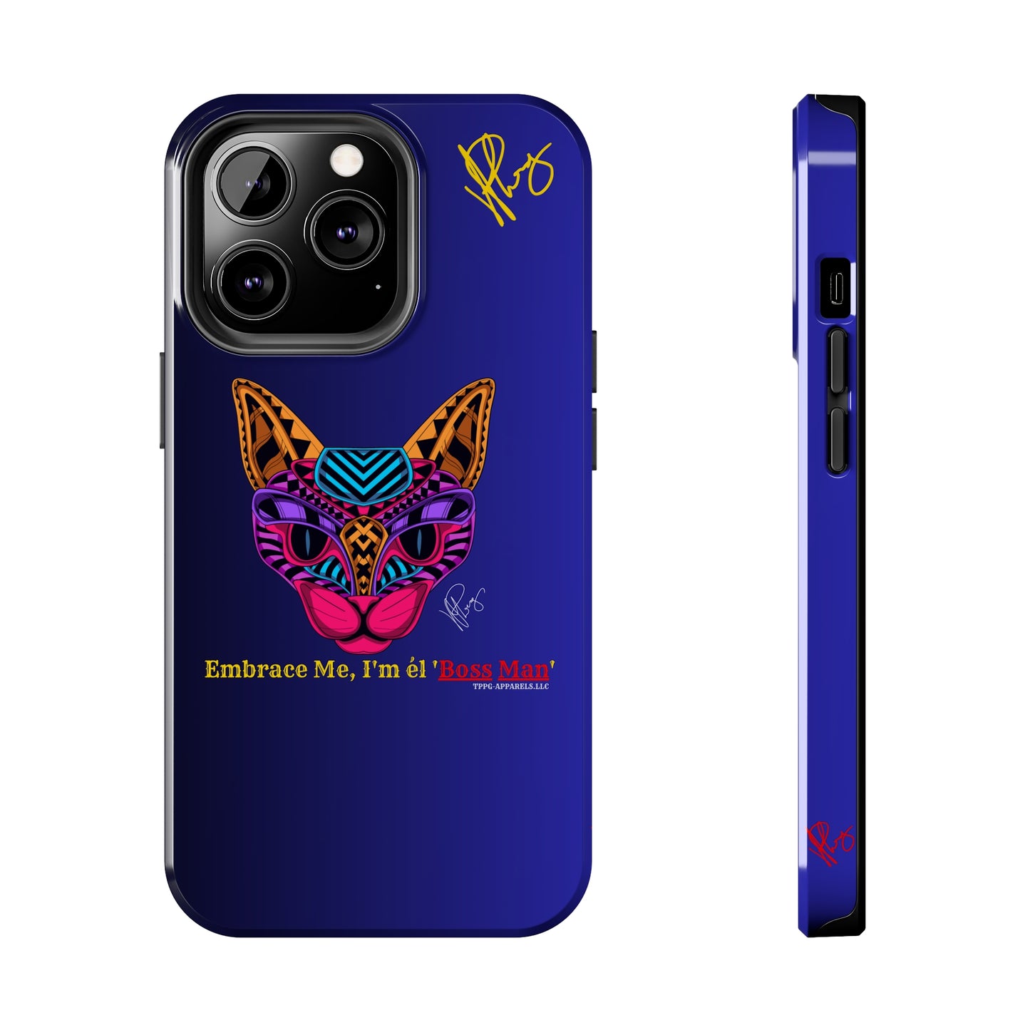 Cat Designs Phone Cases - iPhone/Samsung Galaxy & Google Pixel (Purple/Blue-Multi-Colored)