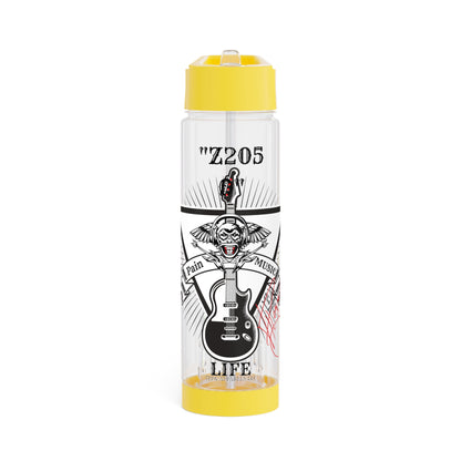 Copy of This cute clear 25oz 'Z2050 Rock Music' Style Design.. INFUSER Water Bottle by the "TPPG-Apparels Brand" Z2050 Collection