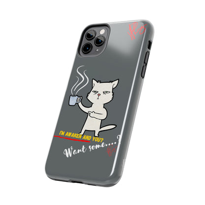 Another Lovely Grey - Cutie "Coffee Cat" Pet Design Verision from the 'TPPG Collection' Line carries Several sizes of the "iPhone Series" Tough Phone Cases