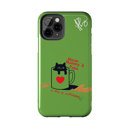 Ok Guys here's another one of our Cutest Coffee Pet Designs (in a Light Green Base Color) Verision from the 'TPPG Collection' Line carries Several sizes of the "iPhone Series" Tough Phone Cases