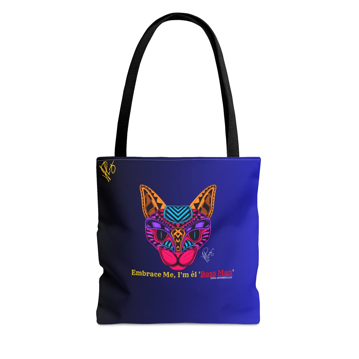 Stylish (Cat-I'm Boss Man) Tote from the "TPPG-Apparels" Brand Tote in 3ct. different sizes. Always handy for any carrying all things necessary for any casual occasion.