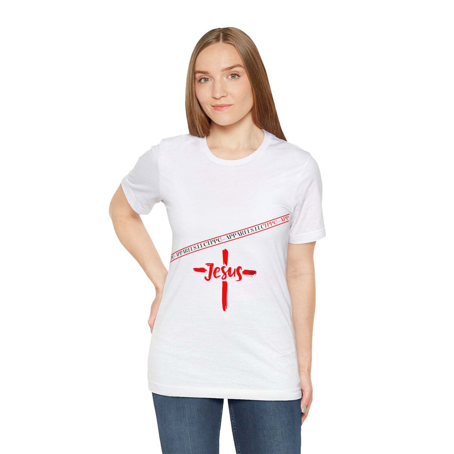 Unisex Jersey Short Sleeve Tee - 'Jesus/Faith' Design Style in Several colors