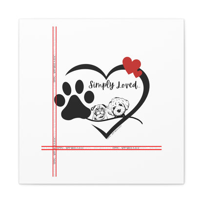 From our "TPPG Brand Pet Collection" - Canvas Gallery Wraps " Simply Loved"- in White