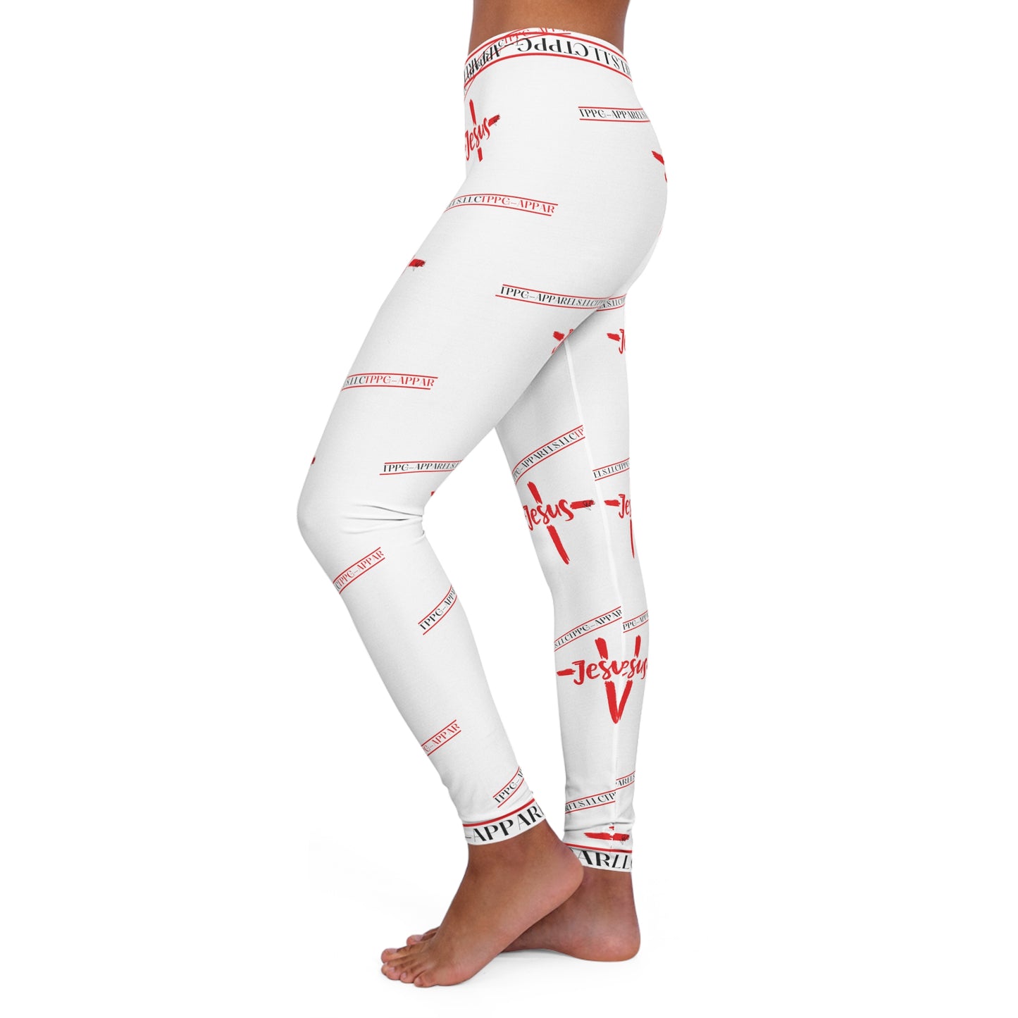 Stylish Women's (White) "Jesus/Faith" Spandex Leggings /6ct sizes