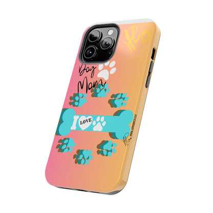 One of our Cutest "Dog Mom" Pet Designs (in a Multi-Colored Base Color) Verision from the 'TPPG Collection' Line carries Several sizes of the "iPhone Series" Tough Phone Cases