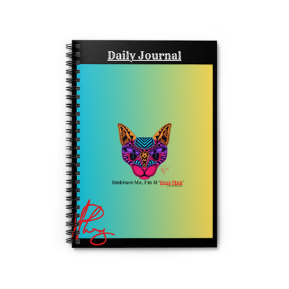 This stylish Cat Design -118 Ruled Line-59 sheets Spiral Ruled Line Notebook - By the "TPPG-Apparels" Stylish Brands Collection