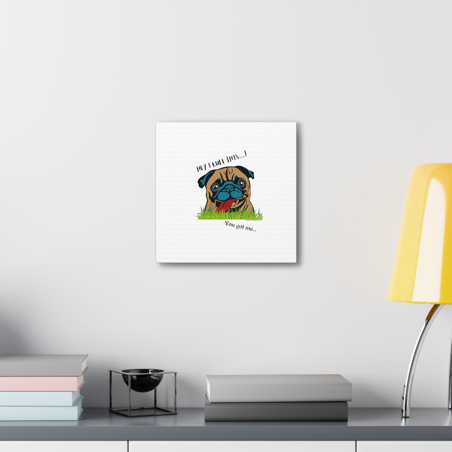 From our "TPPG Brand Pet Collection" ('HEY, I Rule This..")- Canvas Gallery Wraps - on White