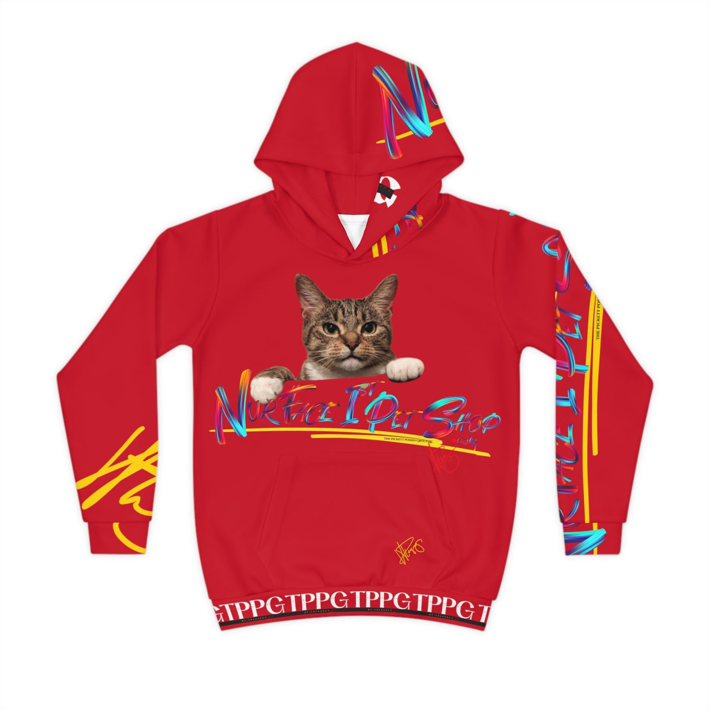 Children's (Red) "TPPG Pet" Hoodie/Sweatshirt in 6 sizes