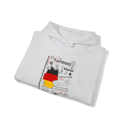 "Germany" Style Design Print Unisex Heavy Blend™ Hooded Sweatshirt - 6 sizes & colors to choose from