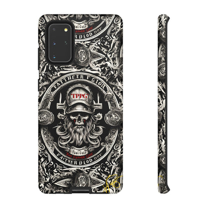 "Father God" iPhone/Google Pixel & Samsung Tough Phone Case (Black/Red & Grey)