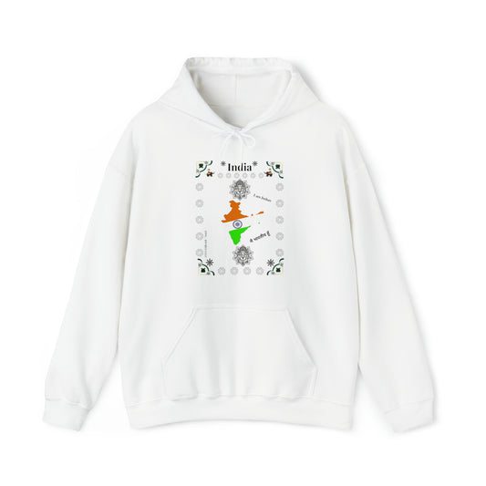 "India" Style Design Print Unisex Heavy Blend™ Hooded Sweatshirt - 6 sizes & 5 colors to choose from