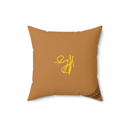 (Children) Spun Polyester ('1 side') Square Pillow (4 sizes-Lt. Brown Bgd) - By: "TPPG KIds Collection"