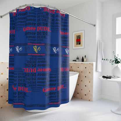 This is a Sleek "Gamer" Polyester Designer Style/ "TPPG-Apparels" Brand Shower Curtain