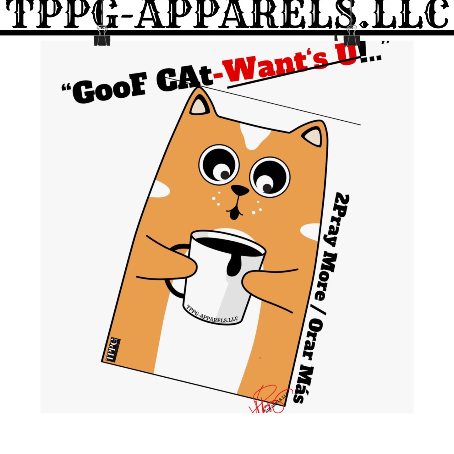 Vertical "GooF CAt" Matte Posters