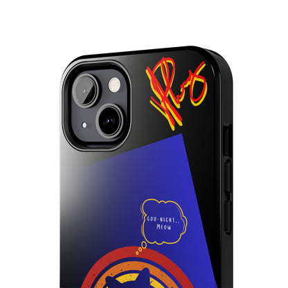 Our Cutest "Goo Night Meow.." Pet Designs (in a Bold Purple/Blue/Black Base Color) Verision from the 'TPPG Collection' Line carries Several sizes of the "iPhone Series" Tough Phone Cases