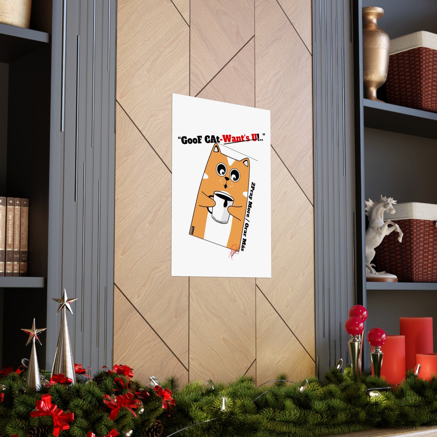 Vertical "GooF CAt" Matte Posters