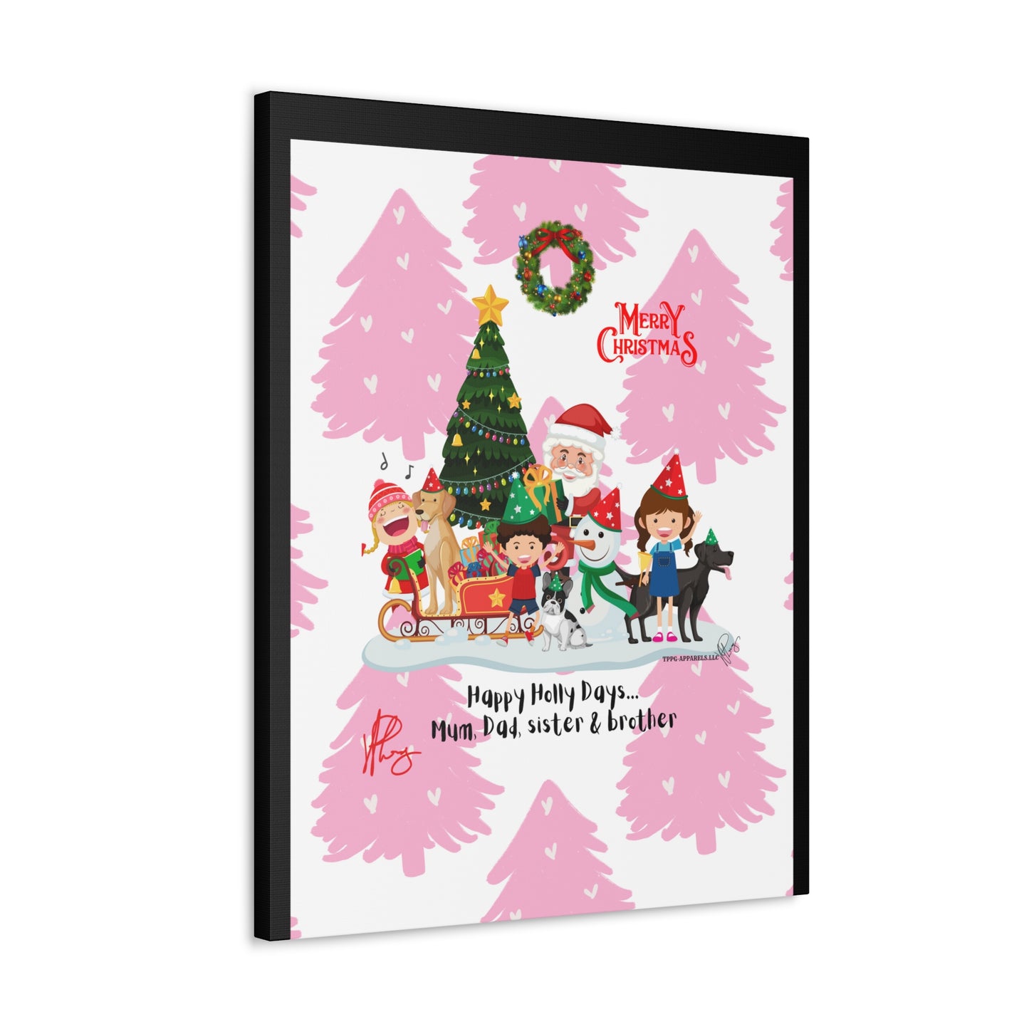 Holidays Time-"TPPG Brand Christmas Collection" - Canvas Gallery Wraps "- in Bold  familiar colors