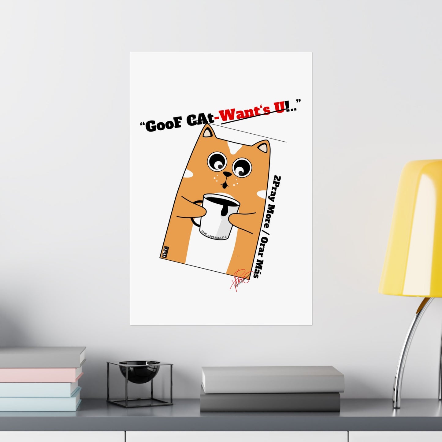 Vertical "GooF CAt" Matte Posters