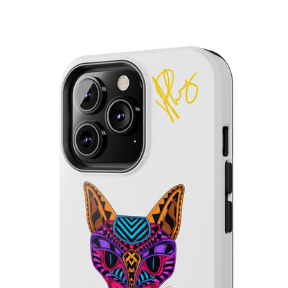 Cat Custom Designs Phone Cases - iPhone/Samsung Galaxy & Google Pixel (Multi-Colored White)