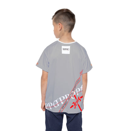 Kids Sport "Jesus Cross" Grey Jersey/Tee-By:"TPPG" Juniors/Kids Collections