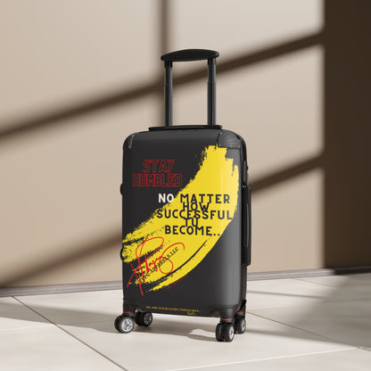 'Stay Humble' Black 360° Swivel Suitcases