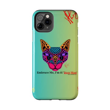 Pets Designed Phone Cases - iPhone/ Samsung Galaxy & GooglePixel ("Embrace Me.."1) (Green/Yellow Hue Color)