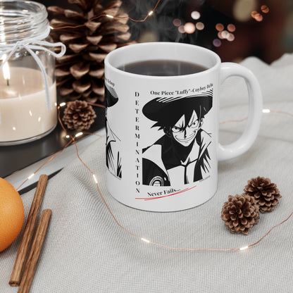 11oz White "Luffy-Anime/Manga" Ceramic Mug from the 'TPPG-Apparels' Collection