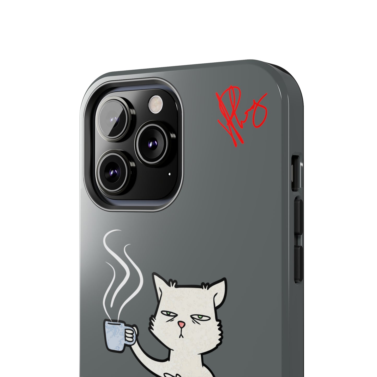 Another Lovely Grey - Cutie "Coffee Cat" Pet Design Verision from the 'TPPG Collection' Line carries Several sizes of the "iPhone Series" Tough Phone Cases