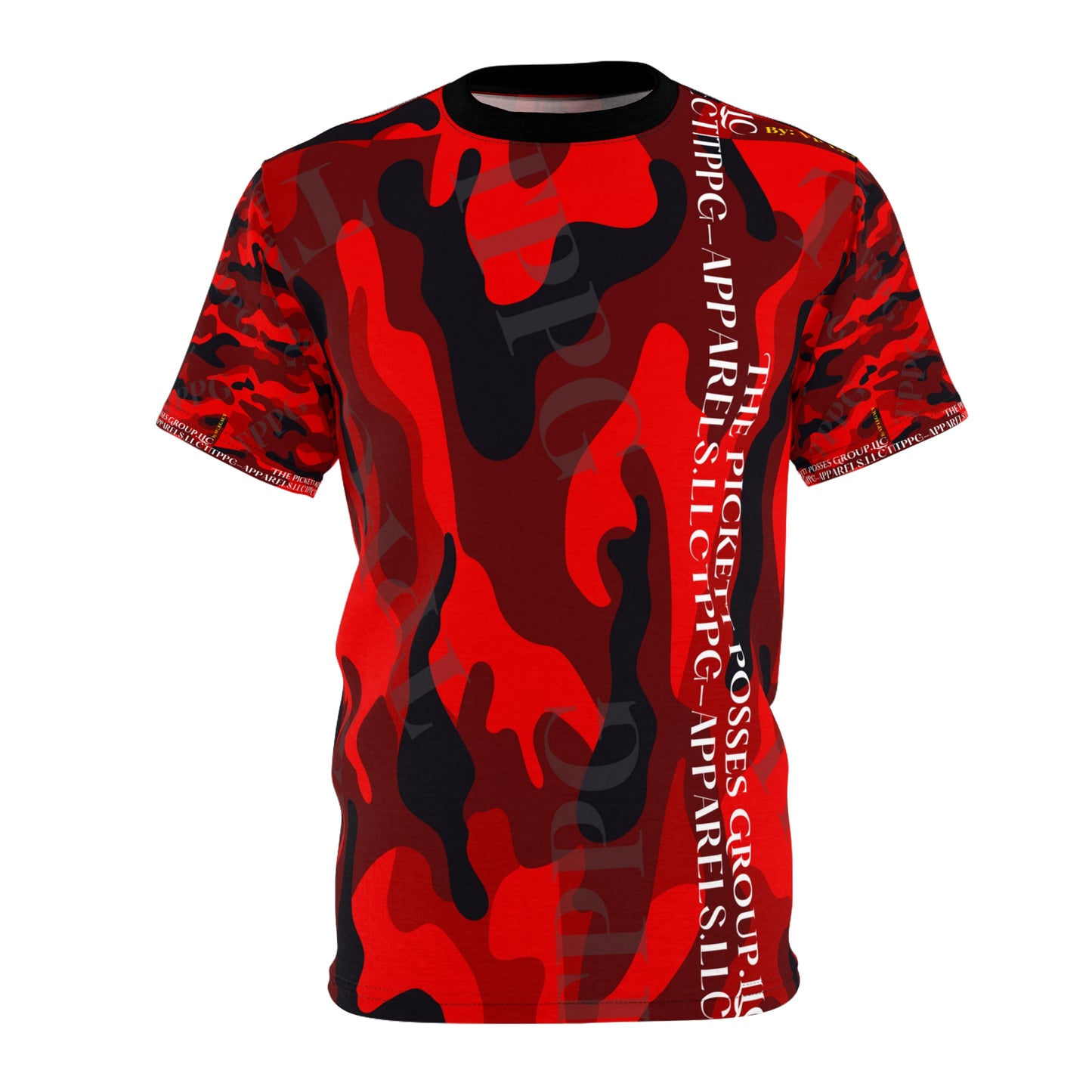 "TPPG-Apparels" Presents a Sleek Casual Red Camo 'Tagless' Premium Style Casual Unisex T-Shirt