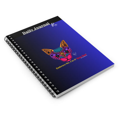 Stylish Cat Design -118 Ruled Line-59 sheets Spiral Ruled Line Notebook - By the "TPPG-Apparels" Stylish Brands Collection